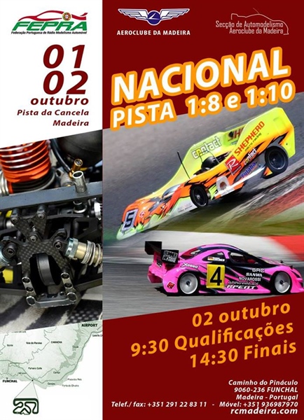 5ª Prova do Campeonato Nacional Pista 2016 - Madeira - INFORMAÇÕES