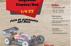 3ª prova Campeonato Regional Centro/Sul 1:8 TT - 21/22 julho 2018 - Informações